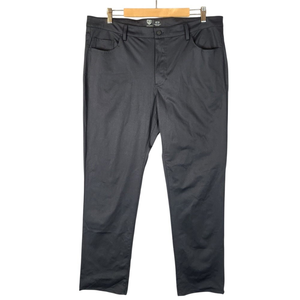Graham Luxe Emerson Pants Mens 38x32 Black Tech Performance 5-Pocket Golf